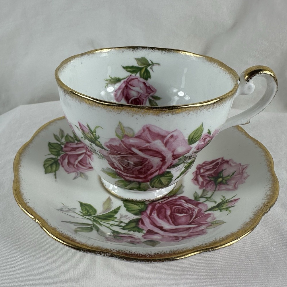 Vintage‎ Royal Standard ORLEANS ROSE Teacup & Saucer Set Fine Bone China England